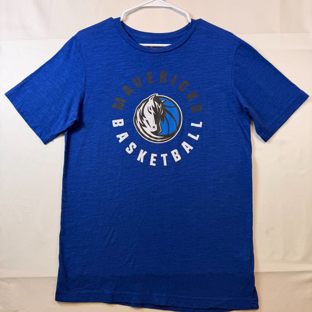 NBA Dallas Mavericks Short Sleeve T Shirt Blue Logo Mens Size Medium